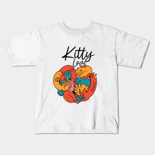 Kitty Is My Valentine Kids T-Shirt